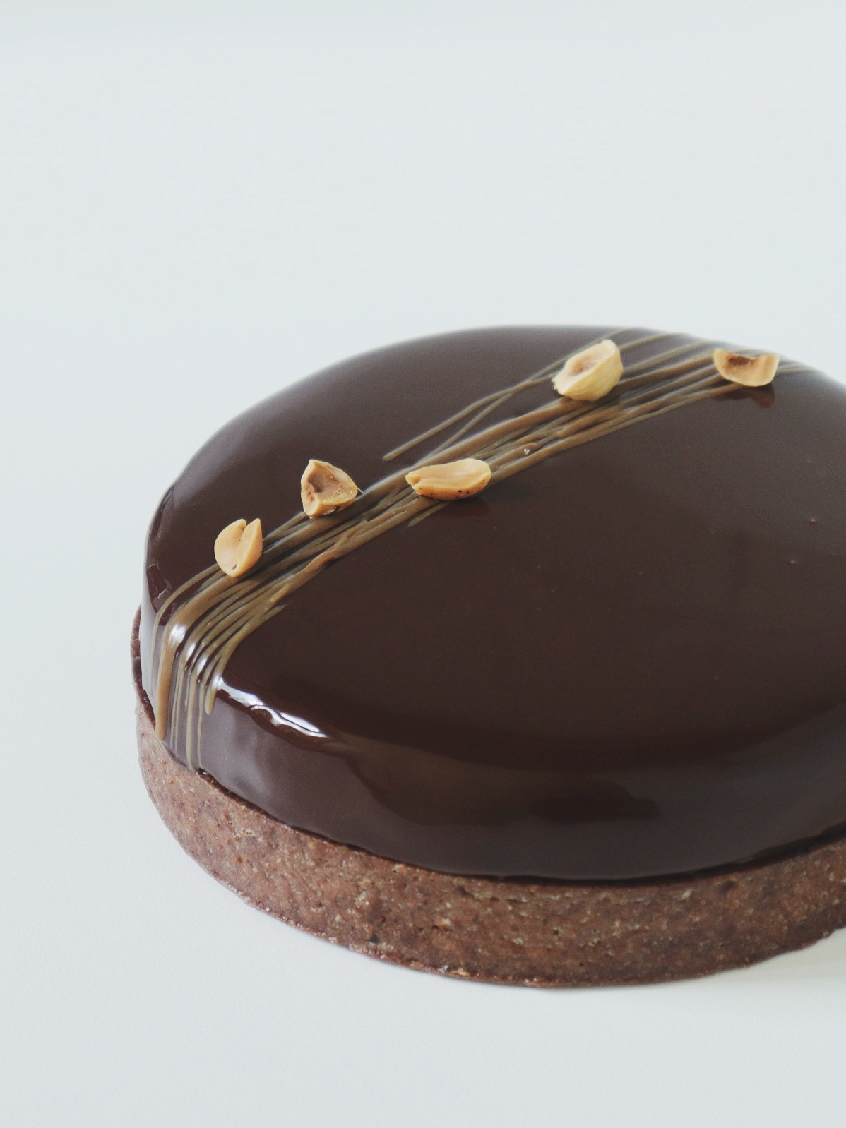 Recette tarte-entremet chocolat, cacahuètes et noisettes