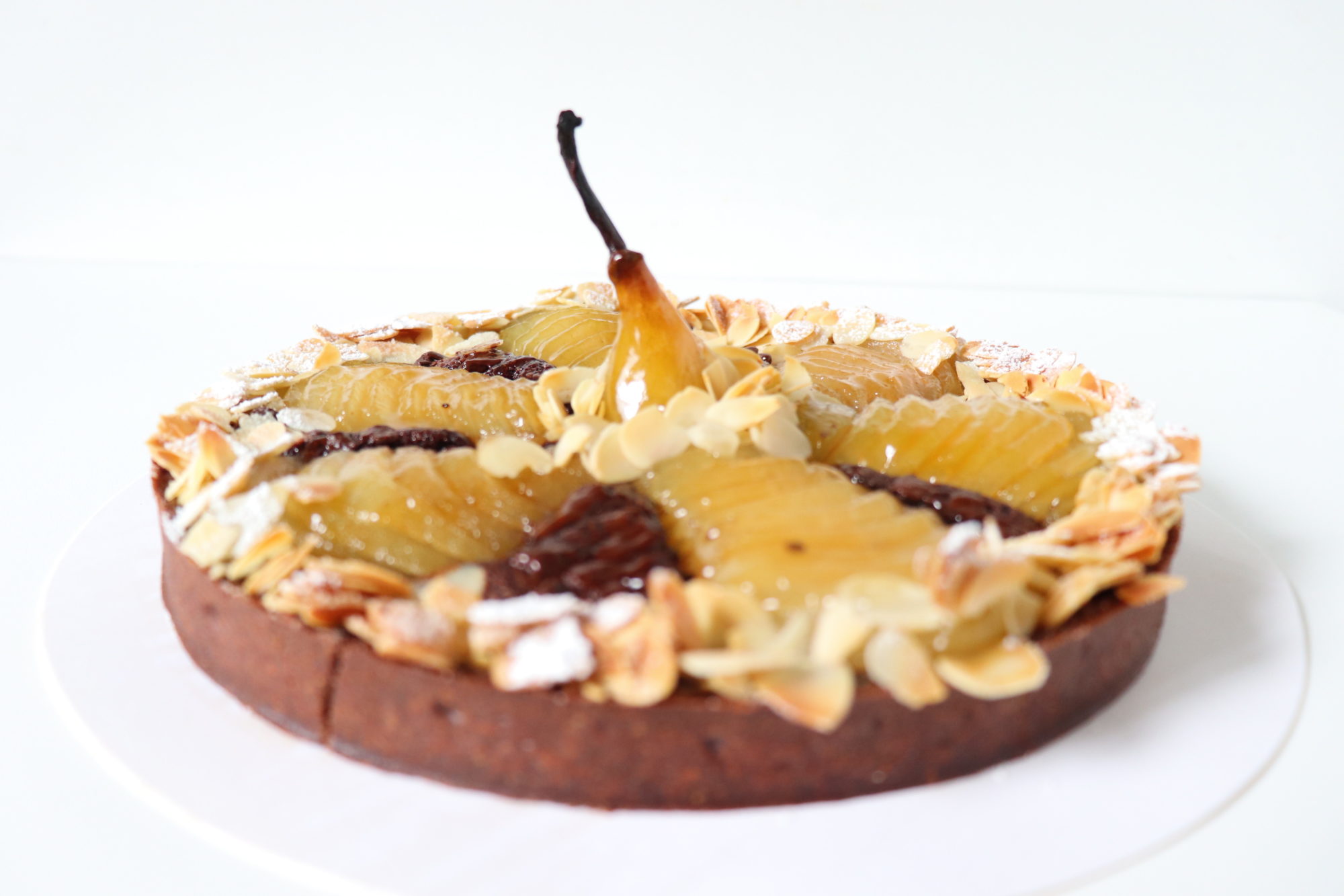 Tarte Bourdaloue poire chocolat - Recette Olivia Pâtisse