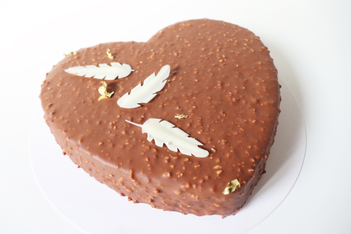 Entremets Saint-Valentin chocolat caramel - Recette Olivia Pâtisse