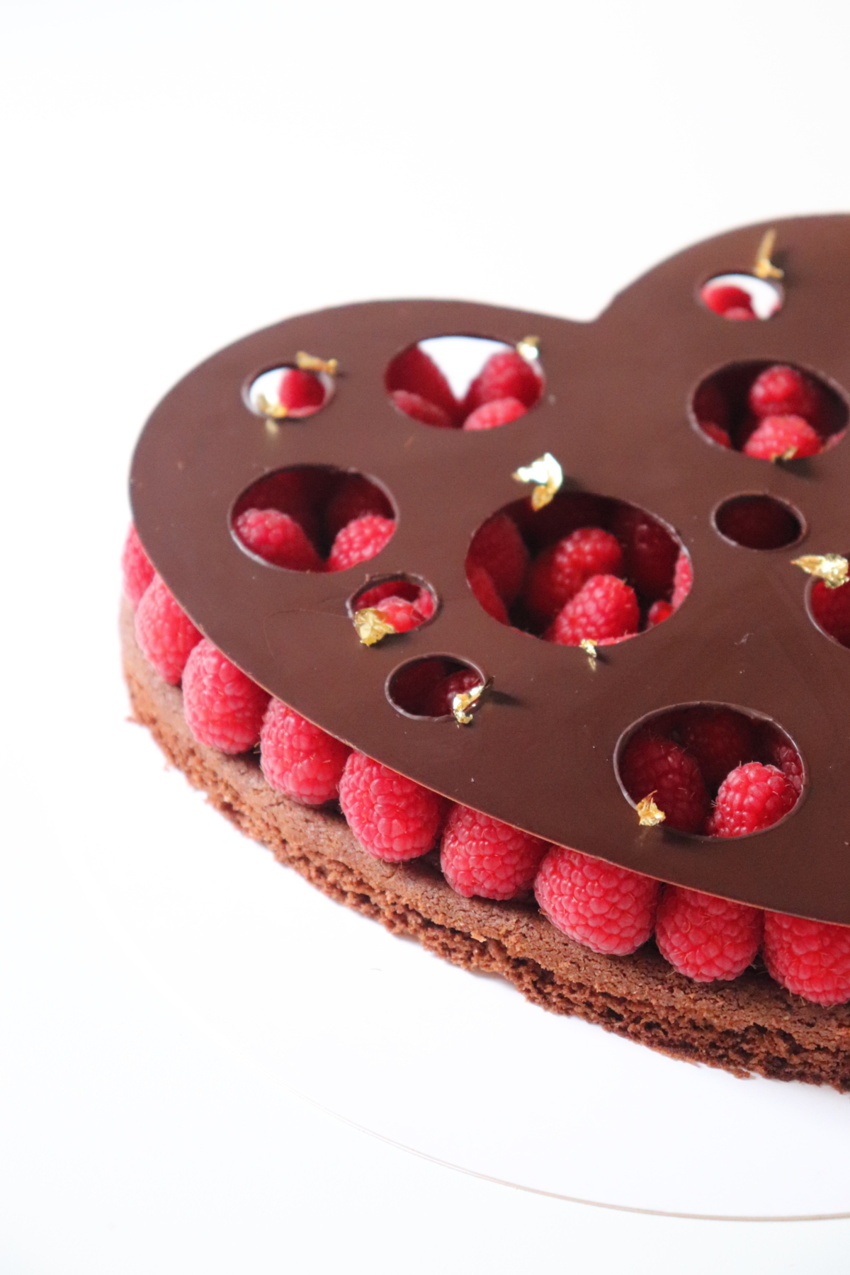 Tarte Saint-Valentin chocolat framboise - Recette Olivia Pâtisse